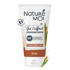 Naturé Moi - Gel Cheveux Fixation Forte - Non Gras, Non Collant - Tenue 24 heures - Tous Types de Cheveux - 98% d'Origine Nature