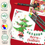Betem 24 Couleurs Feutre Acrylique à Double Pointe, Stylo Marqueur Peinture Acrylique pour Bois, Toile, Pierre, Tissu, Peinture 
