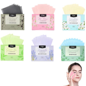 Heanvmyss Papier Buvard d'Huile,600 Feuilles Papier Matifiante Visage,Buvard d'Huile pour Le Visage Naturelles pour Les Soins de