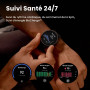 Amazfit Active Max Montre Connectée, Écran AMOLED 1,5", 25 Jours d’Autonomie, Cartes Hors Ligne, NFC, GPS,170+ Sports, Tracker d