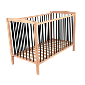 Lit Arthur 60x120 avec roulettes Hybride Noir