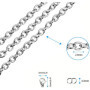 TEEUCNY Maillons de Chaîne pour la Fabrication de Bijoux DIY, 12 M Acier inoxydable Argenté Chaîne de câble de liaison, 60 Annea