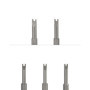 QWORK® 5 Pcs Embouts de Tournevis en Forme de U, Embouts de Tournevis Magnétiques en Alliage d'Acier S2 Longueur 50mm 1/4" Tige 