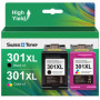 swiss toner 301XL 301 XL Cartouches d'encre Remplacement pour Cartouche HP 301 Noir et Couleur pour Encre HP 301XL pour Envy 450