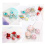 Hifot 7 paires Boucles d'oreilles clip Boucles d'oreilles sans motif percé Habille Princesse Bijoux Accessoires pour les filles 