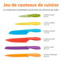 Amazon Basics Lot de Couteaux colorés 12 pièces, Multicolore