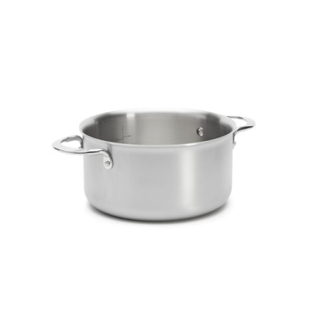 De Buyer - Faitout sans couvercle en inox 3 couches ALCHIMY - 20 cm - Fabriqué en France, Sans PFAS, Maîtrise de la Cuisson, Ino