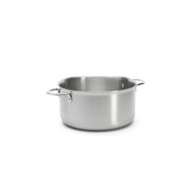 De Buyer - Faitout sans couvercle en inox 3 couches ALCHIMY - 24 cm - Fabriqué en France, Sans PFAS, Maîtrise de la Cuisson, Ino