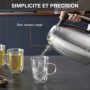 Krups Excellence Bouilloire électrique, Capacité 1,7 L, Inox brossé premium, Base 360°, Résistance cachée, Filtre anticalcaire B
