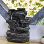 Zen’Light - Fontaine d’Intérieur Nature Pietra - Décor Zen Naturel en Résine Imitation Roche, Idéal Méditation & Détente - Casca