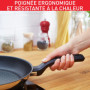 Tefal Comfort Max Poêle 20 cm, Induction, Revêtement antiadhésif, Acier inoxydable haute qualité, Indicateur de température Ther