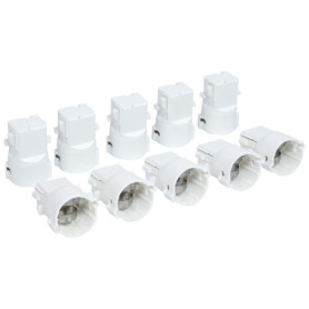 10 douilles B22 plastique à connexion rapide