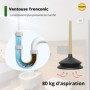 Tronconic - 80 KG d'aspiration - Ventouse deboucheur pour Salle de Bain et WC - Deboucheur Canalisation Professionnel - Ventouse