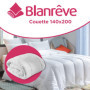 Blanrêve - Couette confort - Tempérée - Pour lit de 1 personne - Fibres Synthétiques Douces - Entretien Facile - Blanc - 140x200