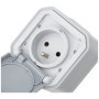 Legrand - Prise de courant avec terre étanche avec volet Plexo 16A 250V livrée complète pour montage en apparent gris - emballag