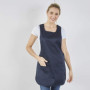 Hurry Jump Tablier Chasuble Blouse chasuble Coloris Marine Encolure Carrée Taille coté reglable par pression