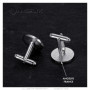 BOBIJOO JEWELRY - Paire de Boutons de Manchette Cocarde France Drapeau Email