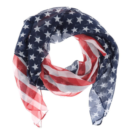 SHIPITNOW Foulard Drapeau Américain Voile - Foulard Drapeau USA - Foulard Fantaisie