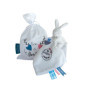 Doudou et Compagnie - Sac à Doudou Lapin UNICEF - 10 Cm Blanc - Idée Cadeau de Naissance Fille et Garçon - Garantie Doudou Perdu