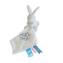 Doudou et Compagnie - Sac à Doudou Lapin UNICEF - 10 Cm Blanc - Idée Cadeau de Naissance Fille et Garçon - Garantie Doudou Perdu