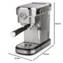 H.Koenig Machine Expresso Automatique Professionnelle Pression 20 Bar EXP820, Inox, Portable, Système thermoblock, 1.1L, Pompe b