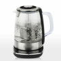 H.Koenig Théière Bouilloire Instant T électrique en Verre 1.5L TI600 avec Infuseur filtre à Thé Inox 2200W Compacte, Ebullition 