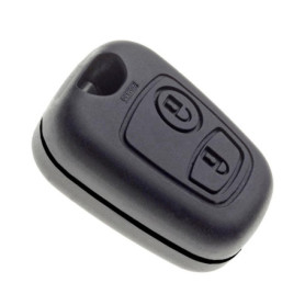 Jongo - Coque de Clé sans Lame Compatible avec Peugeot 106, 206, 206+, 206 Sedan | Boitier Clef Plip Voiture Télécommande 2 Bout