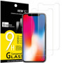 NEW'C Lot de 2, Verre Trempé pour iPhone 11 Pro et iPhone X et iPhone XS (5,8 Pouces), Film Protection écran sans Bulles d'air U