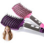 2 Brosses à Cheveux en Poils de sanglier- Démélant 100% Narurel - Démêler sans larmes ! Set Brosses (Rose et violette)
