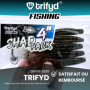 trifyd ® Fishing - Leurres Souples shad de 10 cm pour brochet ou Tous Types de canassiers, Le Pack de 5 leurres de pêche + 2 têt