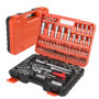 ISE 1/2" + 1/4" Cle a Douille a Cliquet Coffret de Douilles 58 PCS, & Coffret de Vissage Embouts, Joint Universel, Rallonges, Cl