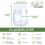 DIY Creation - Lot de 12 Pots de Yaourt en Verre avec couvercles hermétiques - Yaourtière Seb Multidélices, Thermomix, Cookeo - 
