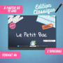 Jeu du Petit BAC - Edition Classique - Bloc prêt à Jouer de 50 Pages - Jeu du baccalauréat