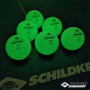 Schildkröt Donic-Schildkröt Balles de Tennis Table Glow in the Dark, 6 Vert Clair, Fluorescentes, Qualité Poly 40+, pour Jouer a