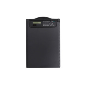 MAUL Porte-Bloc avec Calculatrice, Porte-Bloc Din A4, Calculatrice Solaire Intégrée avec Écran à 8 Chiffres, Porte-Bloc Multifon