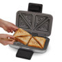 Cloer 6259 Appareil à croque-monsieur pour 2 sandwichs divisés en diagonale, American Toasts, Remplissage XXL, 900W, finition en