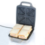 Cloer 6269 Appareil à croque-monsieur XXL pour 4 sandwichs divisés en diagonale, American Toast, Remplissage XXL, Information op