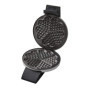 Cloer 1639SR Gaufrier, Taille de Gaufre 15,5 cm Ø, Double revêtement antiadhésif, résistant au Sucre, lumière de Cuisson, 930 W,