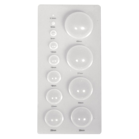 Rayher Gabarit quilling hémisphères 18,5x9cm, ø 2,5-40mm, sct.-LS 1pce, 71939000