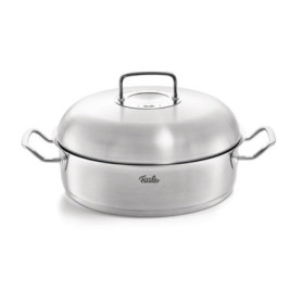 Fissler Original-Profi Collection Cocotte en Acier Inoxydable (4,8 l – Ø 28 cm), Sautoir Rond avec Couvercle Métallique – Compat