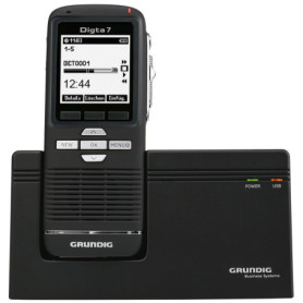 Grundig Digta 7 Dictaphone numérique avec Station d'accueil, Logiciel dictaphone et Accessoires