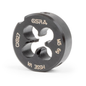 Filière professionnelle métrique M5, HSSE-VAP en acier inoxydable VA, filetage externe, DIN 22568