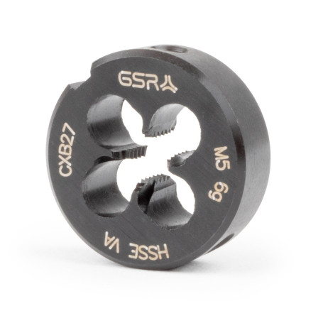 Filière professionnelle métrique M5, HSSE-VAP en acier inoxydable VA, filetage externe, DIN 22568