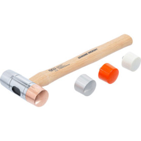 BGS 9176 | Maillet avec tête interchangeable | manche Hickory | Ø 35 mm