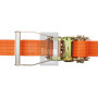 Braun Sangle d'arrimage 2 pièces à cliquet et crochets bord de rive 4000 daN Orange 8 m x 50 mm