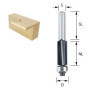 ENT 13460 Fraise pour affleurer droite Carbure, Queue (S) 8 mm, Diamètre (D) 12,7 mm, NL 25,4 mm, SL 32 mm, avec couteau sous an