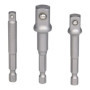 KS Tools - 514.1105 - Jeu de 3 adaptateurs porte-douilles - 6 pans - 1/4" - 3/8" - 1/2"