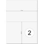 Printation Étiquettes Autocollantes 210 x 148 mm - 200 Étiquettes, 100 Feuille A4 imprimante avec 2 Étiquettes A5 - Étiquettes d