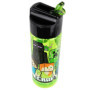 p:os 33171 - Gourde pour enfants, environ 540 ml, design transparent avec motif Minecraft et paille intégrée à rabat, en plastiq