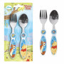 POS P : OS 68919 Disney Winnie l'Ourson Set de couverts, acier inoxydable, 2 pièces, fourchette et cuillère